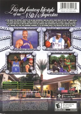 NBA Ballers (USA) box cover back